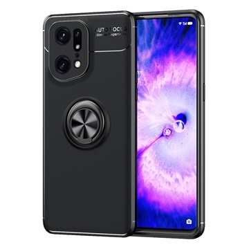 Oppo Find X5 Pro Magnetisk Ring Mount Cover - Sort