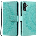 Samsung Galaxy A54 5G Mandala Series Etui med Pung - Grøn