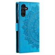 Samsung Galaxy A34 5G Mandala Series Etui med Pung - Blå