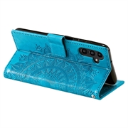 Samsung Galaxy A34 5G Mandala Series Etui med Pung - Blå