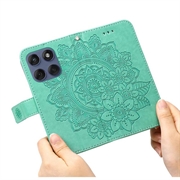 Motorola Edge 60 Fusion Mandala Series Etui med Pung - Grøn