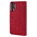 Mandala Series Samsung Galaxy Note10+ Pung Taske - Rød