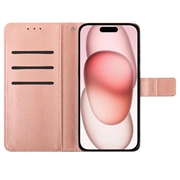 iPhone 16 Plus Mandala Series Etui med Pung - Rødguld