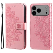 iPhone 17 Pro Max Mandala Series Etui med Pung - Pink