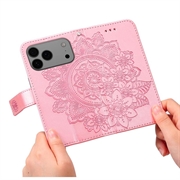iPhone 17 Pro Max Mandala Series Etui med Pung - Pink