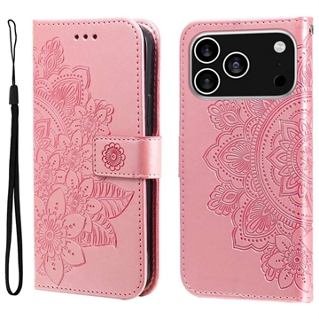 iPhone 17 Pro Mandala Series Etui med Pung - Pink