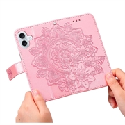 iPhone 17 Mandala Series Etui med Pung - Pink