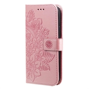 iPhone 17 Mandala Series Etui med Pung - Pink