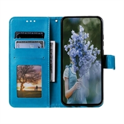 Google Pixel 11 Pro XL Mandala Etui med Pung med håndledsrem - Blå