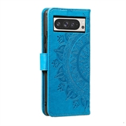 Google Pixel 11 Pro XL Mandala Etui med Pung med håndledsrem - Blå