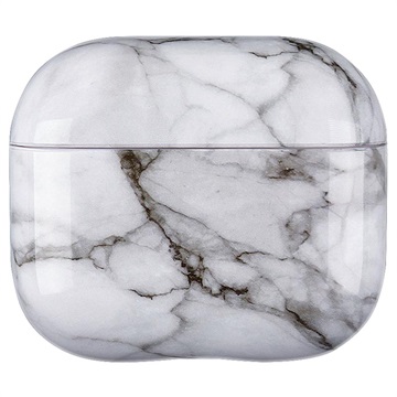 Marble Pattern AirPods 3 Cover - Hvid
