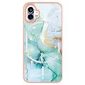 Marble Pattern Electroplated IMD Nothing Phone (1) TPU Cover - Grøn