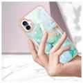Marble Pattern Electroplated IMD Nothing Phone (1) TPU Cover - Grøn
