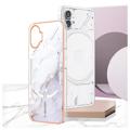 Marble Pattern Electroplated IMD Nothing Phone (1) TPU Cover - Hvid