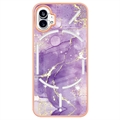 Marble Pattern Electroplated IMD Nothing Phone (1) TPU Cover - Lilla