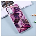 Samsung Galaxy S20 FE 5G Cover Marble Pattern Electroplated IMD