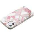 Marmormønster galvaniseret IMD iPhone 12 mini TPU-cover