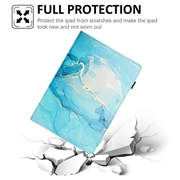 Amazon Kindle Paperwhite 4/3/2 Folio-etui med marmormønster - Blå