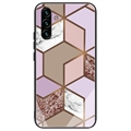Samsung Galaxy A04s/A13 5G Marble Pattern Hybrid Cover - Brun / Pink