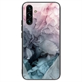 Samsung Galaxy A04s/A13 5G Marble Pattern Hybrid Cover - Grå / Pink
