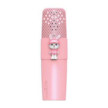 Maxlife Animal MXBM-500 Bluetooth-mikrofon med højttaler - lyserød