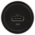Maxlife MXCC-04 USB-C Hurtig Biloplader - 20W - Sort