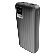 Maxlife MXPB-07 USB-powerbank med to udgange, 20000mAh - Sort