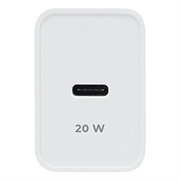 Maxlife MXTC-13 20W USB-C-oplader med PD/QC-hurtigopladning - hvid