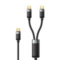 Mcdodo CA-6780 2-i-1 flettet USB-C-opladerkabel - 1.5m