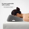 Skønhedsmassagepude af memory foam til brug med ansigtet nedad - grå