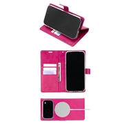 iPhone 18 Pro Max/17 Pro Max Mercury Goospery BlueMoon Diary MagSafe-pungetui - Hot Pink
