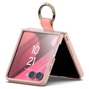 Samsung Galaxy Z Flip8 Mercury Goospery Gold Ring Hybrid Cover - lyserød