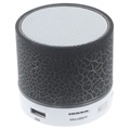 Mini Bluetooth-højtaler med Mikrofon & LED Lys A9 - Knækket Sort