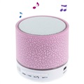 Mini Bluetooth-højtaler med Mikrofon & LED Lys A9 - Knækket Pink