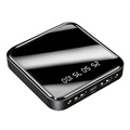 Mini Hurtig Powerbank 10000mAh - 2x USB - Sort