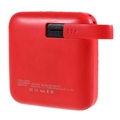 Mini Powerbank 10000mAh - 2x USB - Rød
