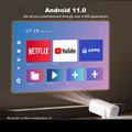 Mini Home 4K-projektor P30 m. Android 11 - Dobbelt WiFi, Bluetooth