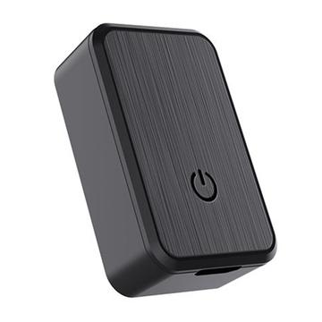 Mini magnetisk GPS-tracker GF08 - SIM-kort, MicroSD, Google Maps - Sort