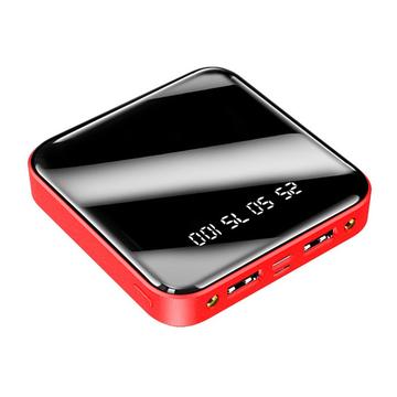 Mini Power Bank 20000mAh - 2x USB - Rød