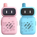 Mini Robot Børn Walkie Talkies med Genopladeligt Batteri - Blå & Pink