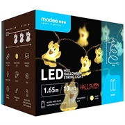 Modee H002 Halloween-spøgelses-LED-lyskæde - 1.65m - 10 stk.