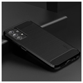 Samsung Galaxy A23 Mofi Karbonfiber TPU Cover - Sort