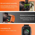 Momax 1-Wear Lite Smartwatch Fitness Tracker - IP68, 1.83" TFT - Orange