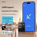 Momax BR18 PinCard Ultra Mini UWB-tracker til iOS - Apple Find My - Sort