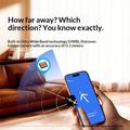 Momax BR18 PinCard Ultra Mini UWB-tracker til iOS - Apple Find My - Sort
