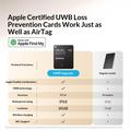 Momax BR18 PinCard Ultra Mini UWB-tracker til iOS - Apple Find My - Sort