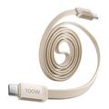 Momax DC88 Mag.Link fladt magnetisk USB-C-kabel - 100W, 1m - beige