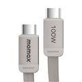 Momax DC88 Mag.Link fladt magnetisk USB-C-kabel - 100W, 1m - beige