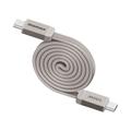 Momax DC88 Mag.Link fladt magnetisk USB-C-kabel - 100W, 1m - beige
