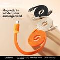 Momax DC88 Mag.Link fladt magnetisk USB-C-kabel - 100W, 1m - orange